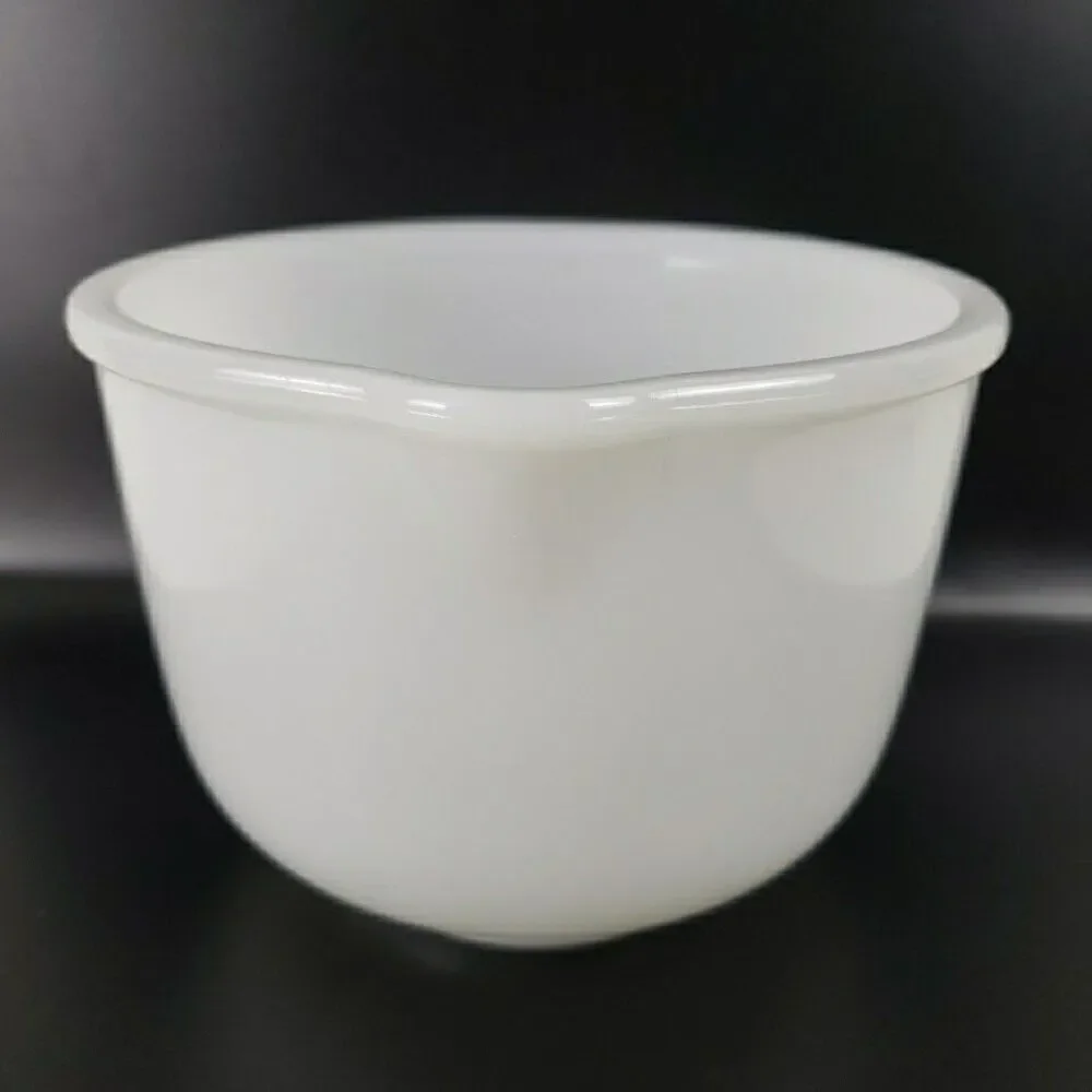 Glasbake Mixing Bowl 15 for Sunbeam Spout Mixer Milk Glass USA Vintage MCM